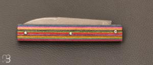  Couteau " Slipjoint " custom  par Nicolas Couderc - Stamina et VG10 Suminagashi