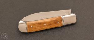  Couteau " Slipjoint " custom par Karim Valentin - Les couteaux D'Hure - Ivoire de mammouth et lame en N690Co