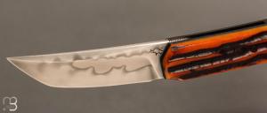     Couteau " Small Sanjo " par Guy Poggetti - Os cerfé et C130