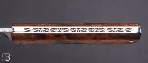  Couteau "Snard Cristal Steel" par Fabien Servant - L'Olonnois - bois de fer d'Arizona