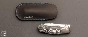    Couteau " Spike " de collection par Olivier Ouertal - Fatcarbon / Zirconium et RWL34