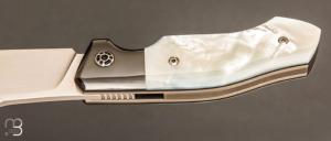  Couteau  " Spike " de collection par Olivier Ouertal - Nacre / Zirconium et RWL34