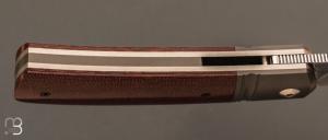  Couteau  " Swayback " custom par Maxime Belzunce - Micarta et RWL34