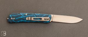    Couteau Böker Plus Tech Tool Blue " Damast G10 " - 01BO557