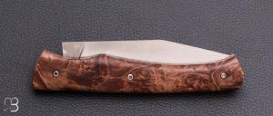 Couteau de poche Tedesco par Adrien Giovaninetti - Érable Négundo stabilisé