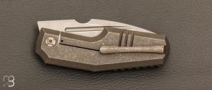    Couteau « Elementak Frame-lock » par Thomas Gony GTKnives - Titane et RWL-34