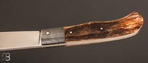 Couteau  "  Tony XL  " custom de Anthony Brochier - RWL-34 et ivoire de mammouth