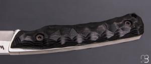   Couteau "Troll Toxifié" pliant par Wildsteer - Pakkawood noir et lame en 14c28