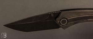 Couteau " Tuna - Standard 1 " par Poikiloblade - Carbone Woodgrain et Bohler M398