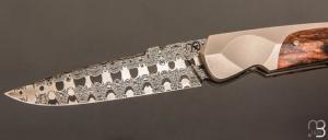    Couteau " Typhon " par Florian Keller - Manguier et damas mosaïque échelle