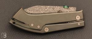 Couteau " Warthog Mid-Tech " pièce unique - Collaboration Torpen et Maxknives - Damasteel DS93X "rose"