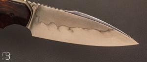 Couteau " XL " custom pliant de David Lespect - Bois de fer d'Arizona et C105