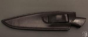   Couteau Droit de collection par Jean Paul Sire - Corne et Damas multi-barreaux