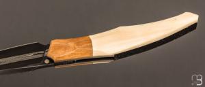   Couteau " custom " de Berthelemy Gabriel - La Forge Agab - Ivoire de mammouth et Damas