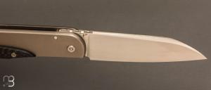   Couteau " custom " pliant de David Lespect - Carbone / Titane et RWL34