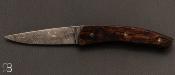 Couteau damas et bois de fer d'Arizona par Alain & Joris Chomilier
