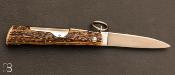 Couteau de poche Affutiot 12 cm Bois de Cerf par J. Mongin