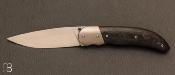 Couteau de poche custom "Alicanto" par Eric Albarado - Fibre de carbone et RWL34