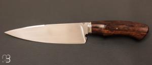 Couteau droit custom bois de fer et acier Bohler K110 par Random Knives