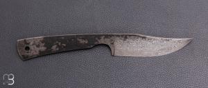    Couteau droit brut de forge damas par Anthony Brochier