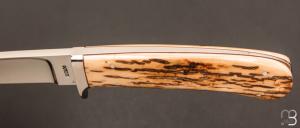   Couteau custom droit par William Gordon Defreest - Ivoire de mammouth et ATS-34