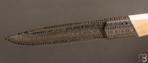 Couteau droit semi intégral " 1820 Berthier " par Anthony Brochier 