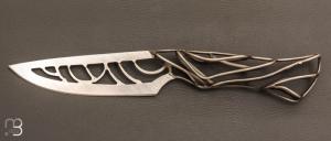 Couteau " fils " fixe par Willy Foulboeuf - La Forge du Monstre - Inox