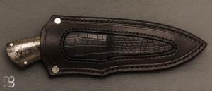    Couteau " Custom " fixe de Camille Sennegon - Fibre de carbone et lame en 80Crv2
