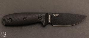 Couteau fixe " Model 3 Black Blade 3D Black G10 " par Esee - E3PMB001