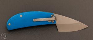 Couteau custom piémontais par Filip de Coene - Ensizen - G10 bleu