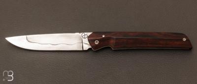 Couteau " Arrow " pliant  bois de fer par Florian Keller