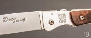    Couteau pliant Le D6 par Alain Descy - Noyer