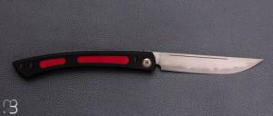   Couteau pliant " steak folding knife Edition limitée " par MCUSTA - aluminium et VG-10 Damas