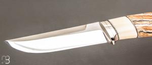    Couteau "  droit custom " par Aleksandr Kasinec - Morse et N690Co 