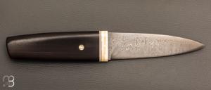   Couteau " Shean Dhu " de Jean Paul Sire - Ébène et damas