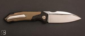 Couteau " Speartak regular " Carbone Micarta et lame en RWL34 de GTKnives - Thomas Gony