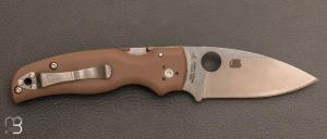 Couteau  "  Shaman " G10 MARRON SPRINT RUN 2023 par Spyderco - C229GPBN15V