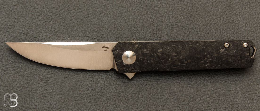  Couteau Böker Kwaiken Compact Flipper Marble Carbon - 01BO231
