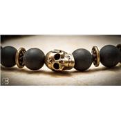 Bracelet Sonora Onyx Matt Skull Laiton LSOAA1