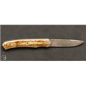 Couteau de poche Le 1820 en Ivoire de mammouth et damas par Joël Grandjean