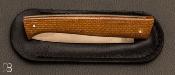 Couteau de poche Lombard Micarta brun par Adrien Giovaninetti