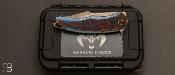 Couteau " Daimon " Damasteel twisted et Timascus par Messori Knives