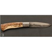 Couteau pliant modèle "Talar" croûte de mammouth et lame san-maï de Anthony Brochier