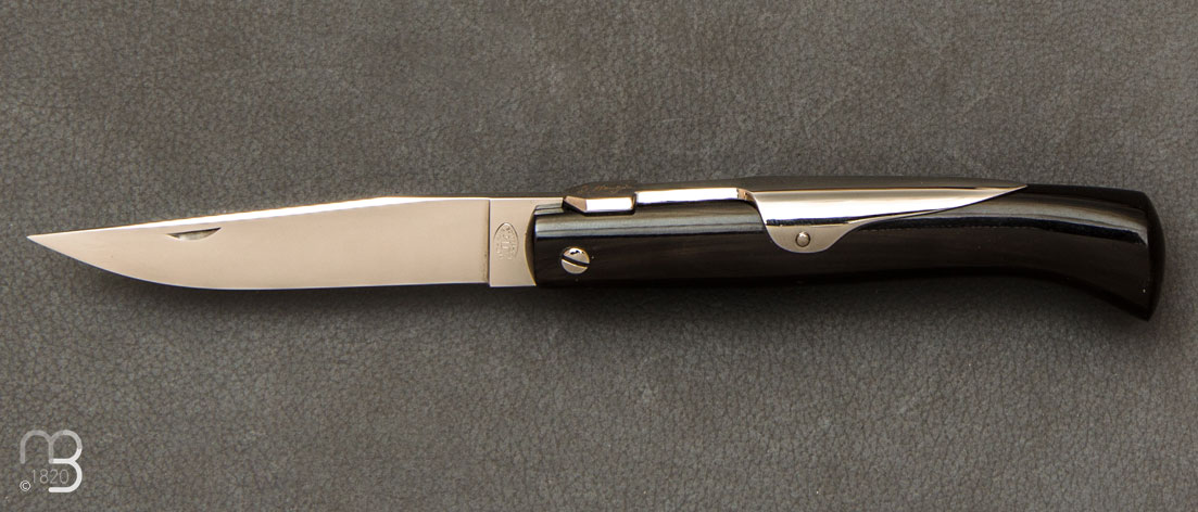 Couteau de poche Chasseur 10 cm corne de buffle par J. Mongin