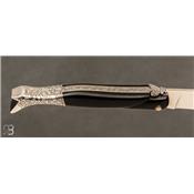 Couteau de poche "Bottine" corne noire par Vent d'aubrac - Jérome Lamic