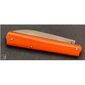 Couteau Ultra Plume G10 orange par Vent d'Aubrac