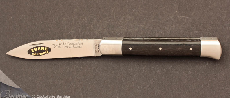 Couteau de poche Roquefort Ebène par le Fidèle
