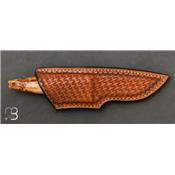 Couteau de chasse Oosic et ambre rouge par D'Alton Holder