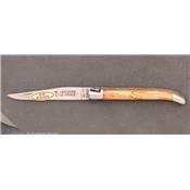 9cm Olive wood Laguiole pocket knife