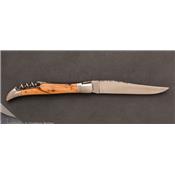 12cm Juniper Laguiole pocket knife with corkscrew